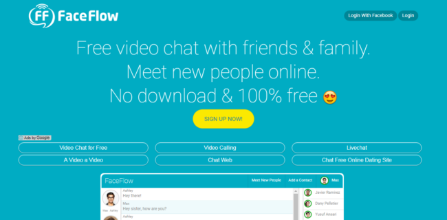 faceflow, Better than Omegle, Chatting app in 2019