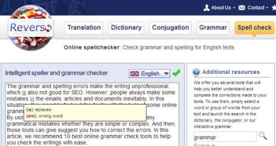 Grammar checker reverso