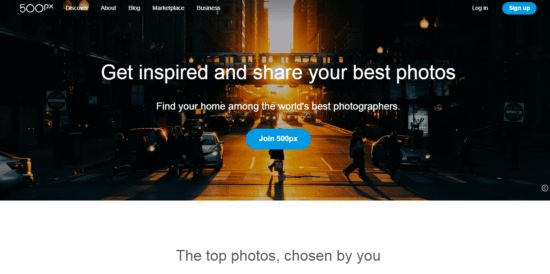 500px as sites like Pinterest