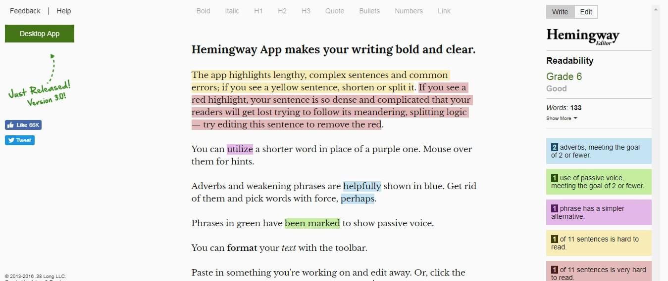 Hemingway Editor