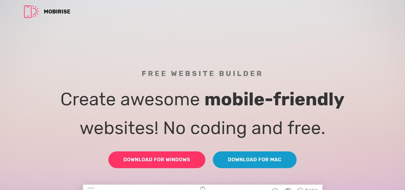 Mobirise - Best sites like squarespace