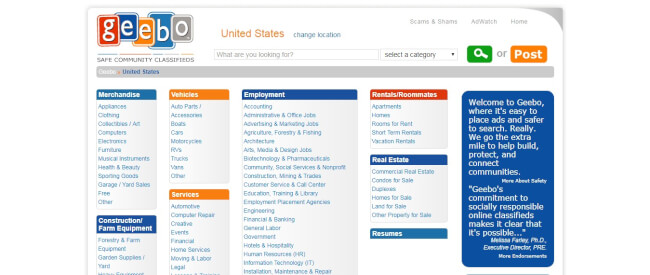 Geebo - Best gumtree alternatives
