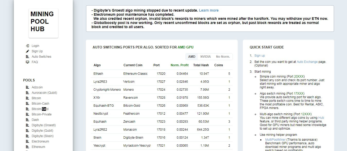 MiningPoolHub, Free Nicehash alternatives