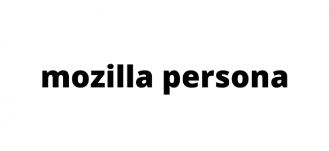 mozilla persona