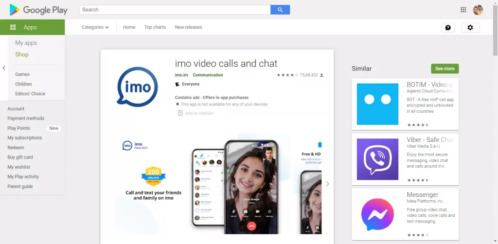 Imo Free Video calls and Chat